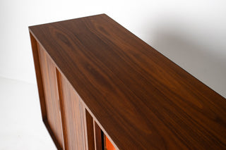 Milo Baughman Double Tambour Door Credenza for Glenn of CA