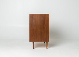 Milo Baughman Tambour Door Cabinet in Walnut