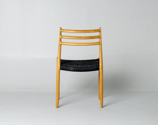 Set of Ten Niels Otto Møller Model 78 and Model 62 Dining Chairs in Tiger Maple