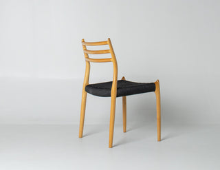 Set of Ten Niels Otto Møller Model 78 and Model 62 Dining Chairs in Tiger Maple