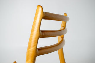 Set of Ten Niels Otto Møller Model 78 and Model 62 Dining Chairs in Tiger Maple