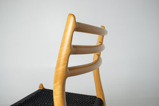 Set of Ten Niels Otto Møller Model 78 and Model 62 Dining Chairs in Tiger Maple