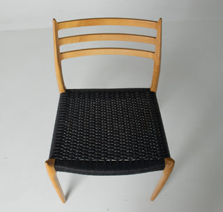 Set of Ten Niels Otto Møller Model 78 and Model 62 Dining Chairs in Tiger Maple