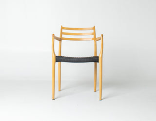 Set of Ten Niels Otto Møller Model 78 and Model 62 Dining Chairs in Tiger Maple