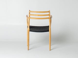 Set of Ten Niels Otto Møller Model 78 and Model 62 Dining Chairs in Tiger Maple
