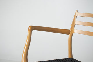 Set of Ten Niels Otto Møller Model 78 and Model 62 Dining Chairs in Tiger Maple