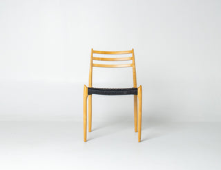 Set of Ten Niels Otto Møller Model 78 and Model 62 Dining Chairs in Tiger Maple