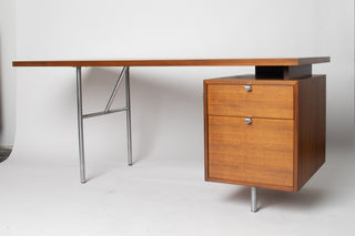 George Nelson Desk in Walnut and Aluminium