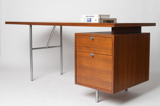 George Nelson Desk in Walnut and Aluminium