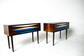 Pair of Nightsands by Niels Clausen in Rosewood, Circa 1960's