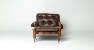 Jean Gillon “Rodeio” Easy Chair & Ottoman — Brazilian Rosewood- Available for Custom Upholstery