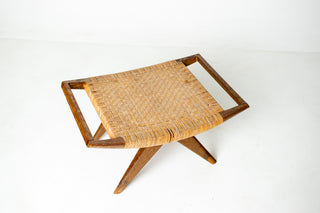 Rare Paul László Ottoman for Glenn of California with Original Cane