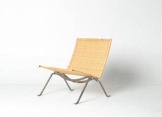 Poul Kjærholm PK22 Lounge Chair for Fritz Hansen in Woven Cane