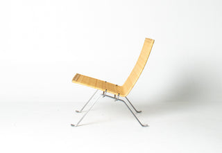 Poul Kjærholm PK22 Lounge Chair for Fritz Hansen in Woven Cane