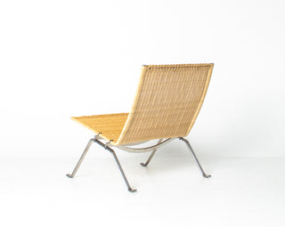 Poul Kjærholm PK22 Lounge Chair for Fritz Hansen in Woven Cane