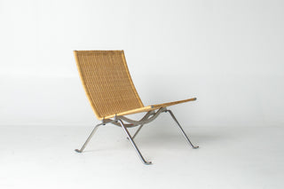 Poul Kjærholm PK22 Lounge Chair for Fritz Hansen in Woven Cane