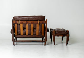Jean Gillon “Rodeio” Easy Chair & Ottoman — Brazilian Rosewood- Available for Custom Upholstery