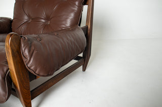 Jean Gillon “Rodeio” Easy Chair & Ottoman — Brazilian Rosewood- Available for Custom Upholstery
