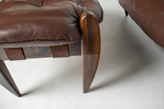 Jean Gillon “Rodeio” Easy Chair & Ottoman — Brazilian Rosewood- Available for Custom Upholstery
