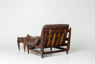 Jean Gillon “Rodeio” Easy Chair & Ottoman — Brazilian Rosewood- Available for Custom Upholstery