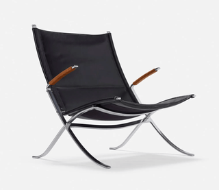 Preben Fabricius and Jorgen Kastholm  X-chairs, model FK-82 (Pair Available)