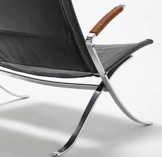 Preben Fabricius and Jorgen Kastholm  X-chairs, model FK-82 (Pair Available)