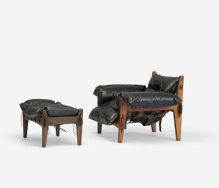 In Process: Sergio Rodrigues “Mischievous” Chair and Ottoman, Brazil