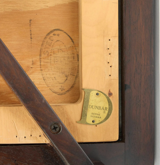 In Process: Rare Set of Six Edward Wormley Horseshoe Chairs Model 935 for Dunbar