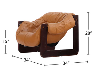 In Process: Pair of Percival Lafer MP-97 Brazilian Leather Lounge Chairs