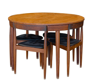 In Process: Hans Olsen Roundette  Table and Four Chairs for Frem Rojle