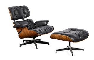 3rd Generation Eames Lounge Chair & Ottoman in Brazilian Rosewood for Herman Miller