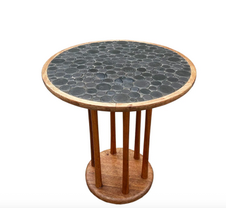 In process: Walnut and tile Side Table by Jane and Gordon Martz Marshall Studios Walnut