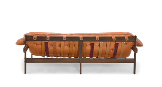 In process: Percival Lafer MP-41 leather sofa, circa 1960s