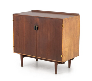 In process: Finn Juhl Cabinet for Baker in Teak & Maple Circa 1960s