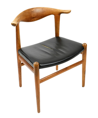 Hans Wegner Cow Horn Chair in Oak by Johannes Hansen - Available for Customer Upholstery