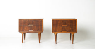 Pair of Svante Skogh Walnut Nightstands for Seffle Möbelfabrik, Sweden