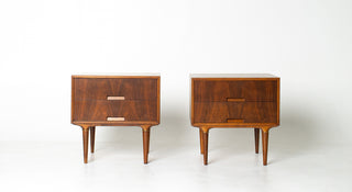 Pair of Svante Skogh Walnut Nightstands for Seffle Möbelfabrik, Sweden