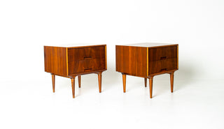 Pair of Svante Skogh Walnut Nightstands for Seffle Möbelfabrik, Sweden