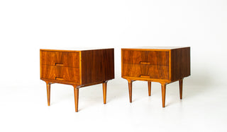Pair of Svante Skogh Walnut Nightstands for Seffle Möbelfabrik, Sweden
