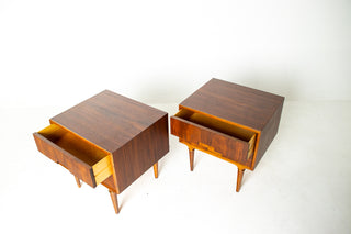 Pair of Svante Skogh Walnut Nightstands for Seffle Möbelfabrik, Sweden