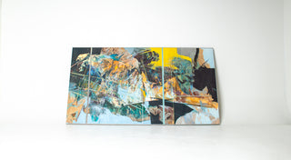 Edward Reep “Reticular Series #8” Monumental Abstract Diptych, Oil on Canvas