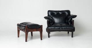 Sergio Rodrigues “Mischievous” Chair and Ottoman, Brazil