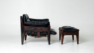 Sergio Rodrigues “Mischievous” Chair and Ottoman, Brazil