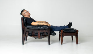 Sergio Rodrigues “Mischievous” Chair and Ottoman, Brazil