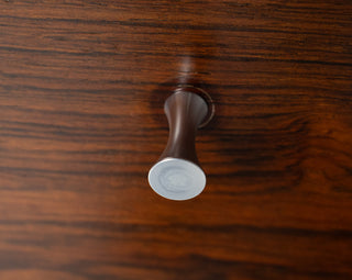 George Nelson Thin Edge Small “Apple Core” Drawer Pull – White Powder-Coated Aluminum