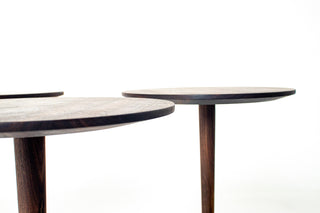 Handcrafted Mid Century Modern Walnut Lollipop Side Table - Hobbs Modern Original