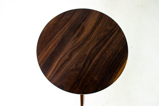 Handcrafted Mid Century Modern Walnut Lollipop Side Table - Hobbs Modern Original