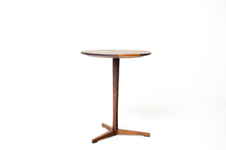 Handcrafted Mid Century Modern Walnut Lollipop Side Table - Hobbs Modern Original