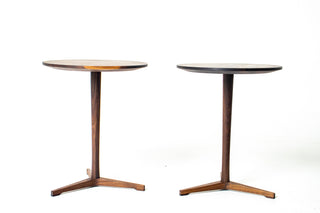 Handcrafted Mid Century Modern Walnut Lollipop Side Table - Hobbs Modern Original