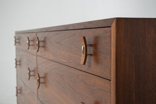 Stanley Young Walnut 6 drawer Dresser by Glenn of California